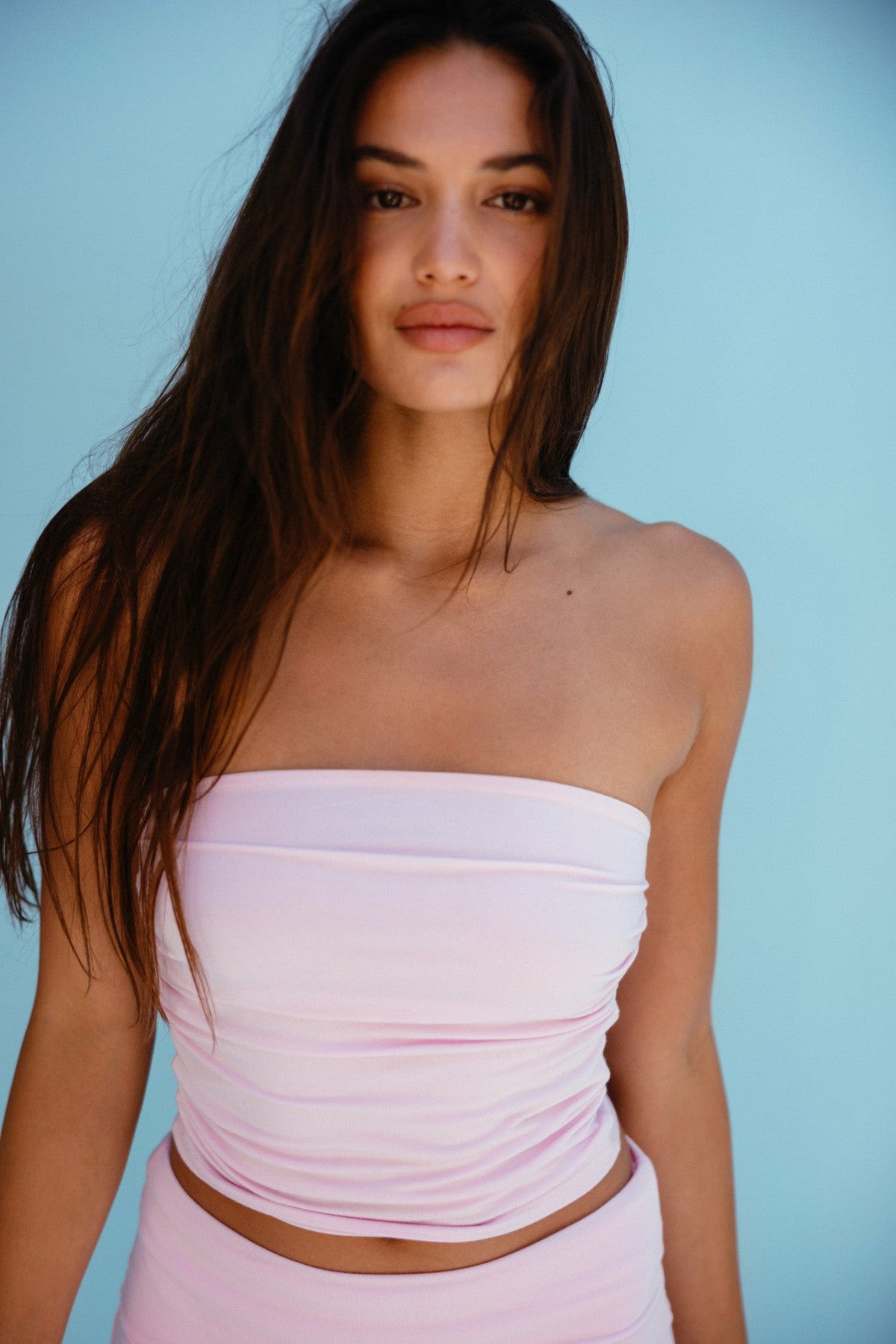 Skatie Polly Tube Top Jersey in Bubblegum - Clothing