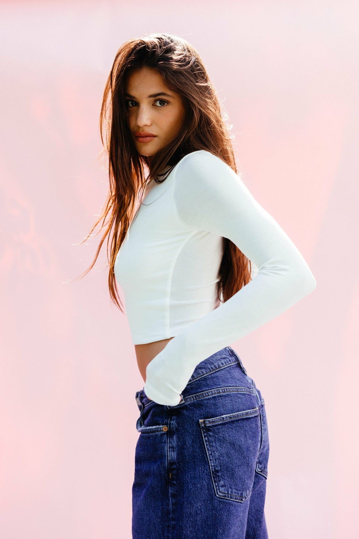 Skatie Erica Top Baby Ribbed in White - Clothing