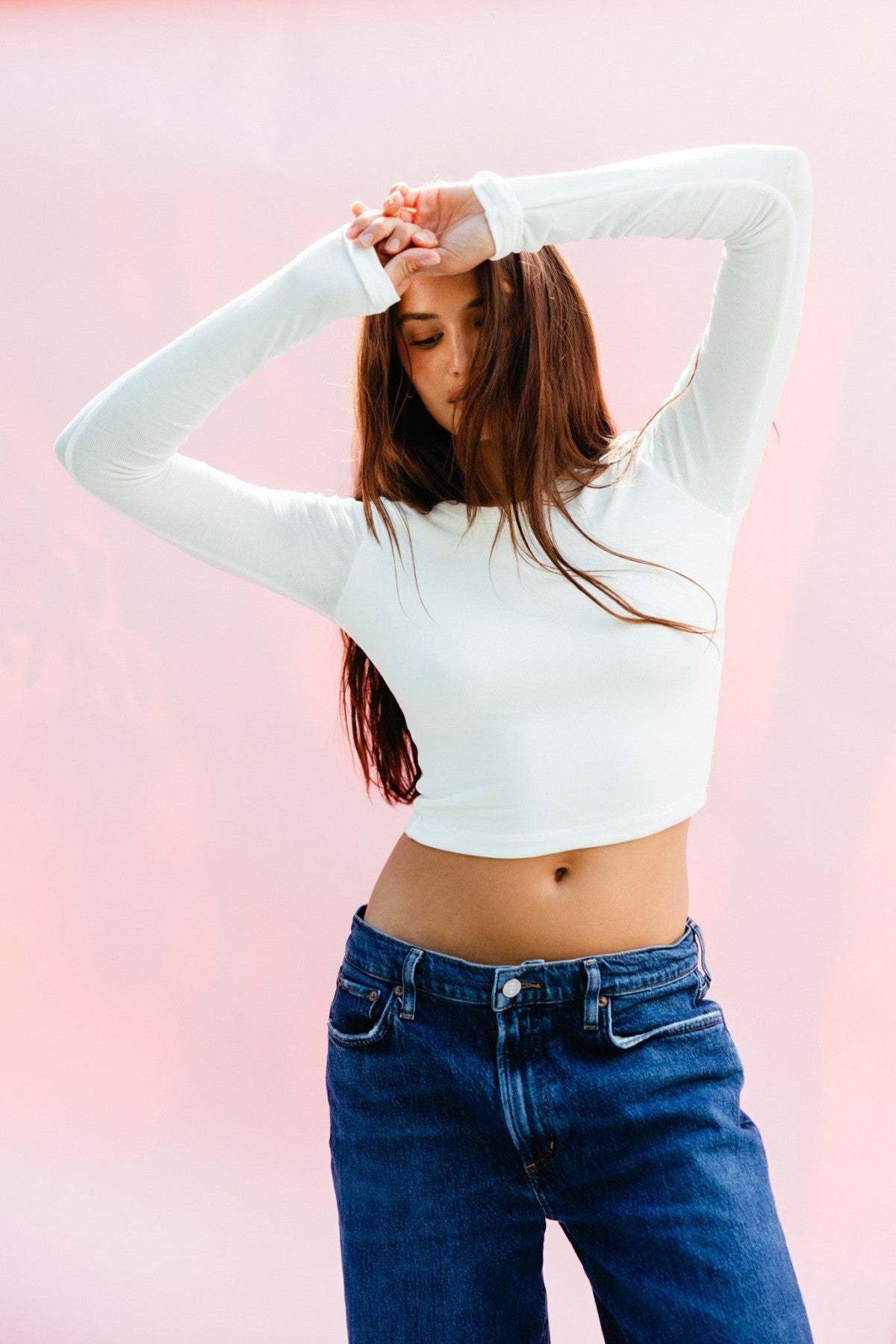 Skatie Erica Top Baby Ribbed in White - Clothing