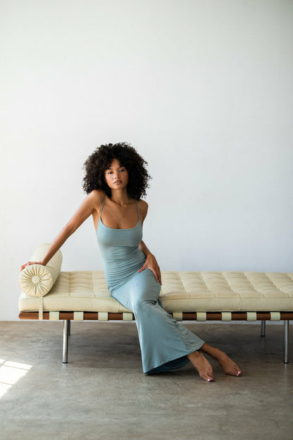 Skatie Samantha Maxi Dress Jersey in Sage - Clothing