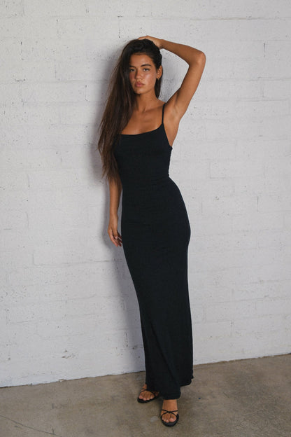 Skatie Samantha Maxi Dress Jersey in Black - Clothing