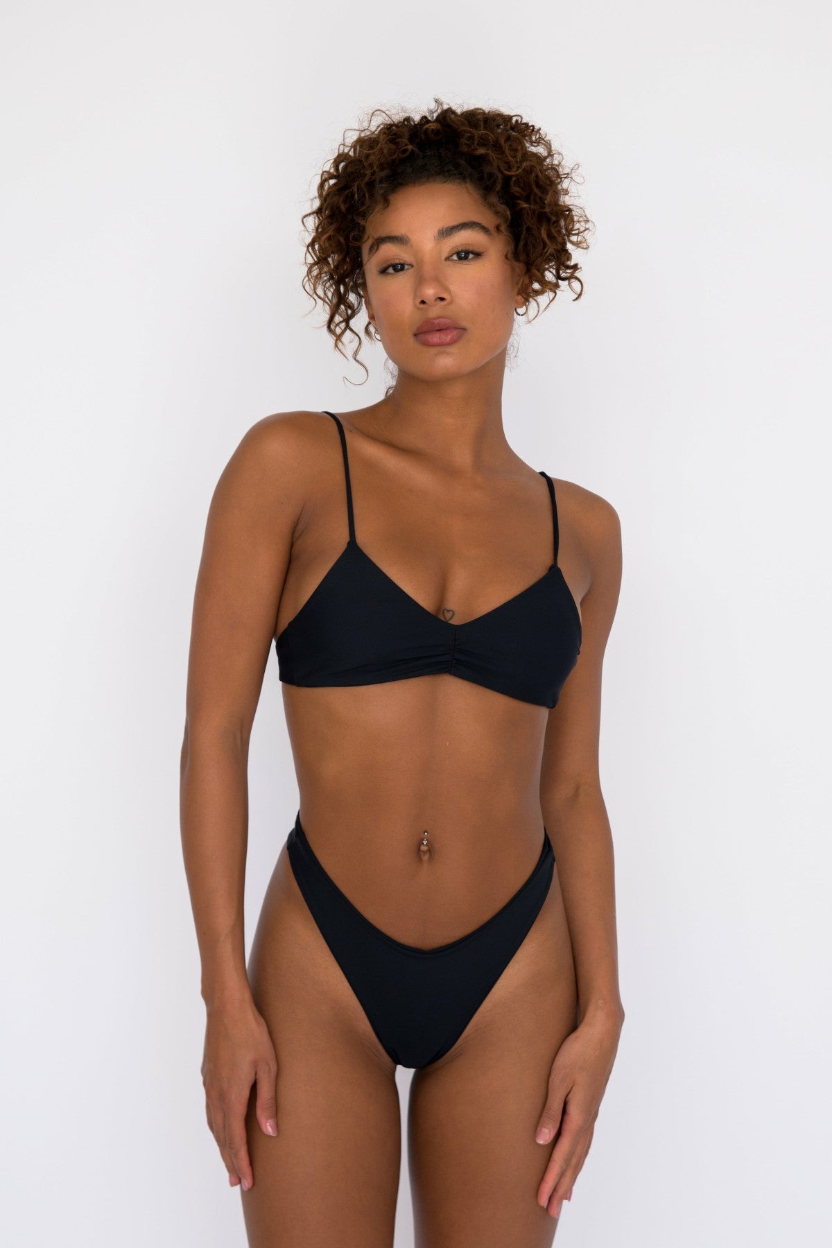 Skatie Alana Bikini Bottom in Black - Swim
