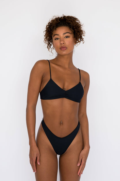 Skatie Alana Bikini Bottom in Black - Swim