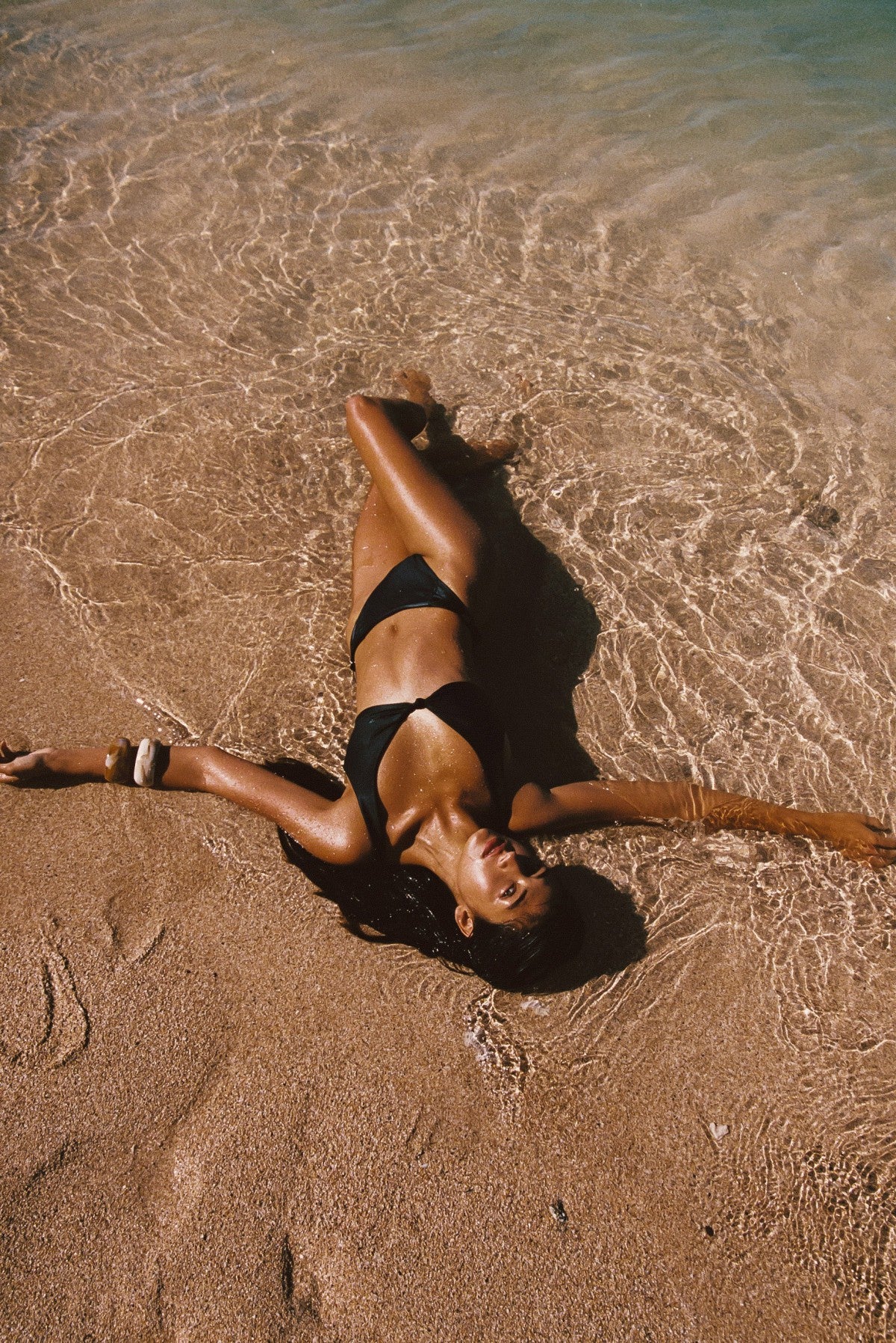 Skatie Salty Bottom in Black - Swim