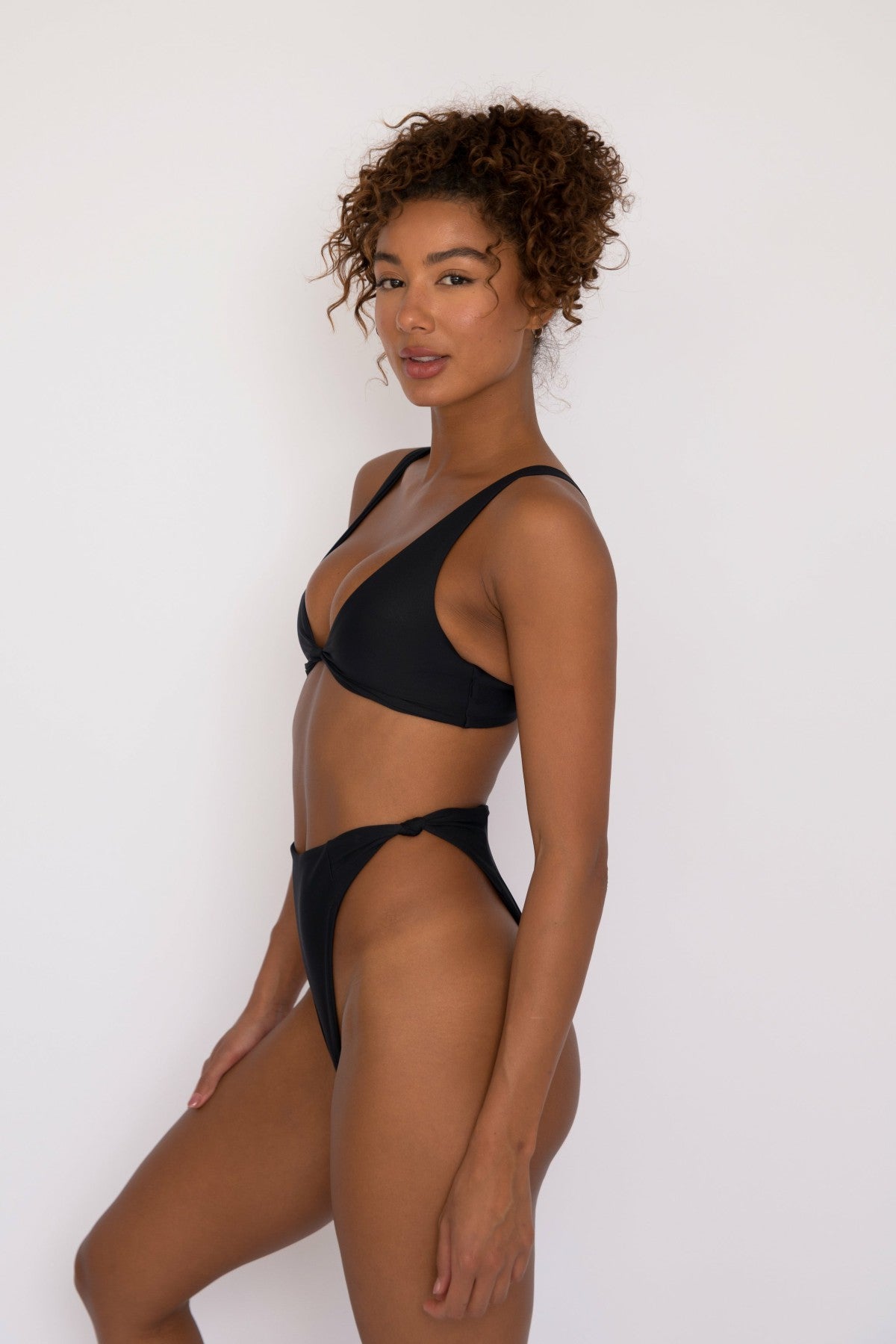 Skatie Salty Bottom in Black - Swim