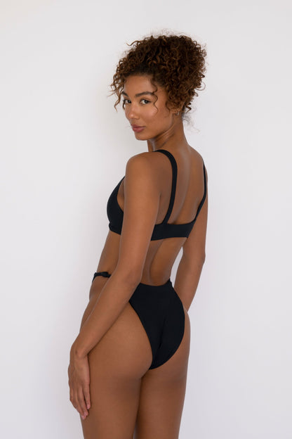 Skatie Salty Bottom in Black - Swim