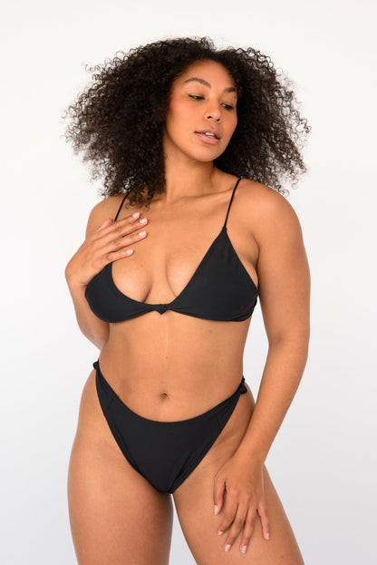 Skatie Salty Bottom in Black - Swim
