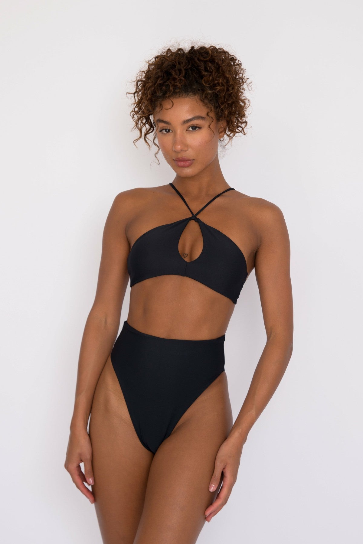 Skatie Monroe Bikini Bottom in Black - Swim