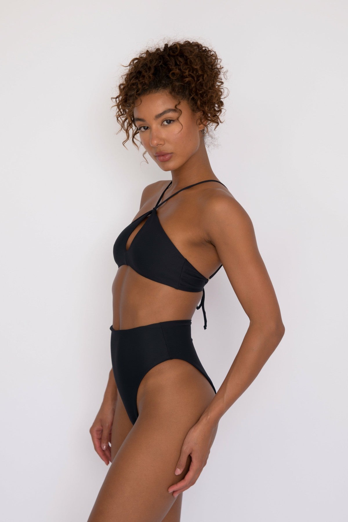 Skatie Monroe Bikini Bottom in Black - Swim