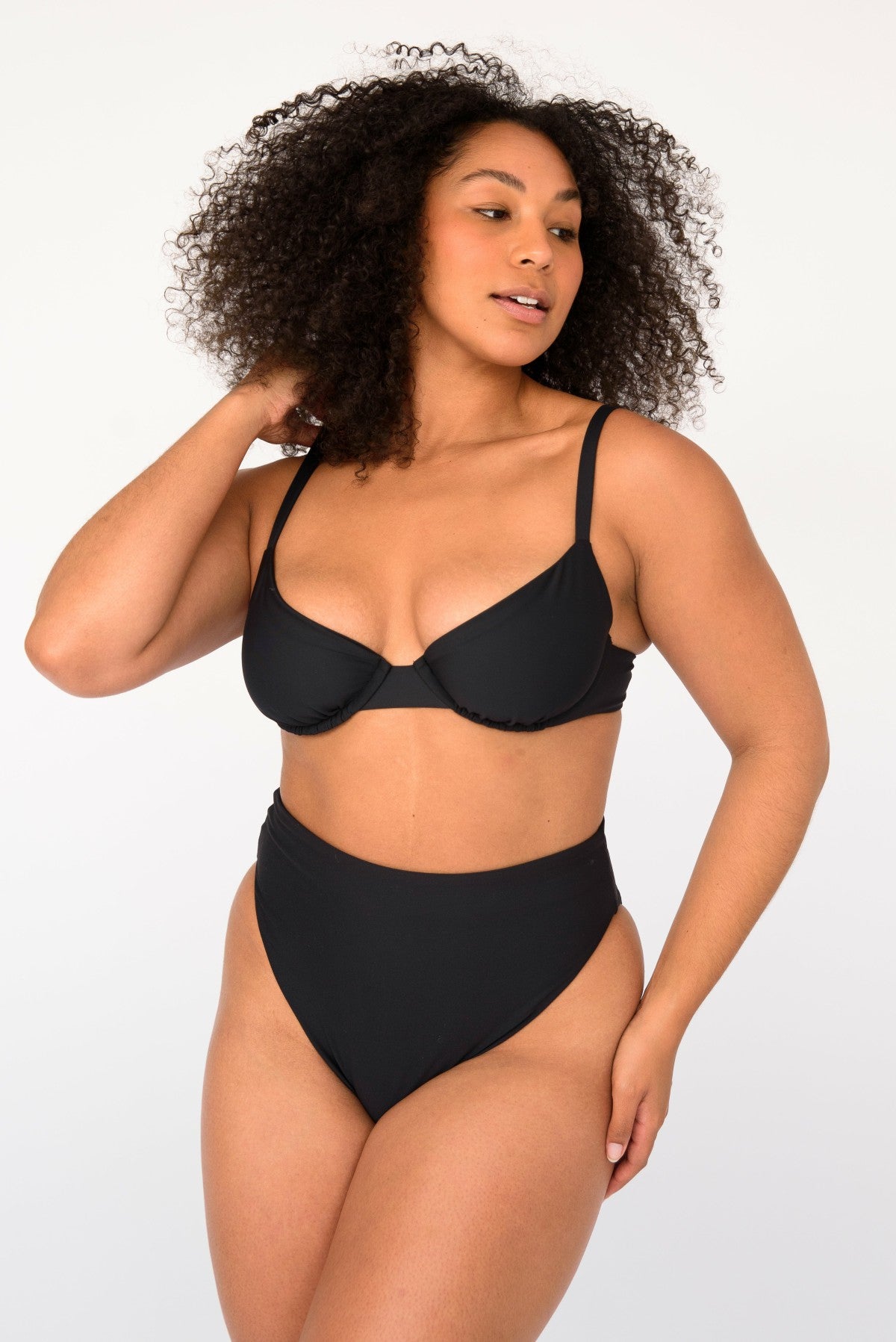 Skatie Monroe Bikini Bottom in Black - Swim