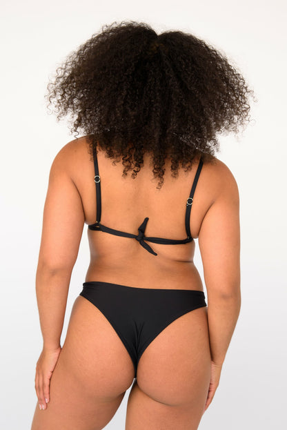 Skatie Dylan Bikini Bottom in Black - Swim