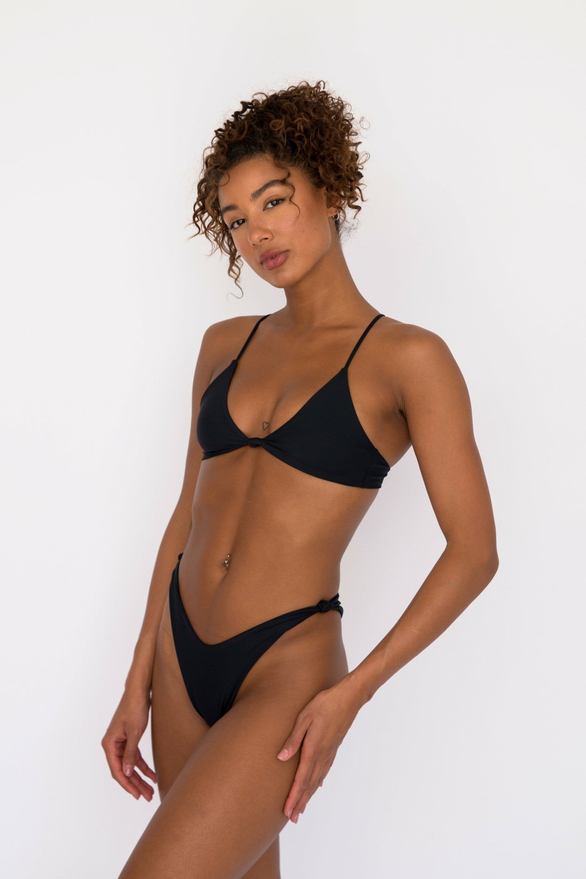 Skatie Suzanne Bikini Bottom in Black - Swim
