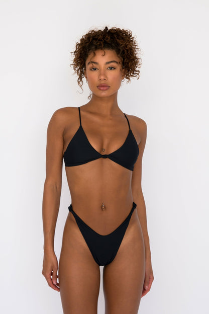 Skatie Sarah Bikini Top in Black - Swim