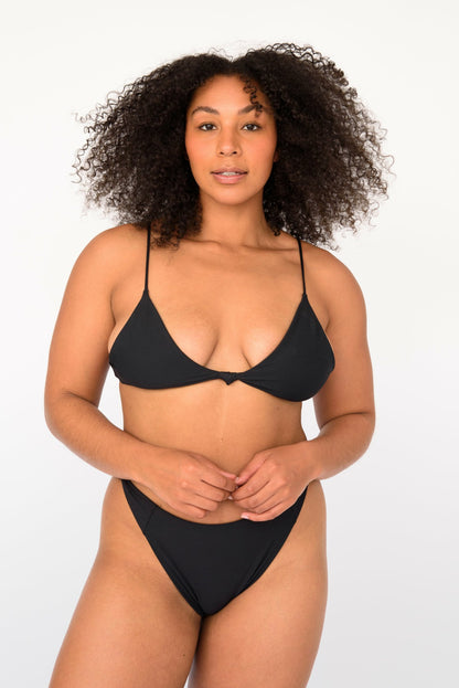 Skatie Sarah Bikini Top in Black - Swim