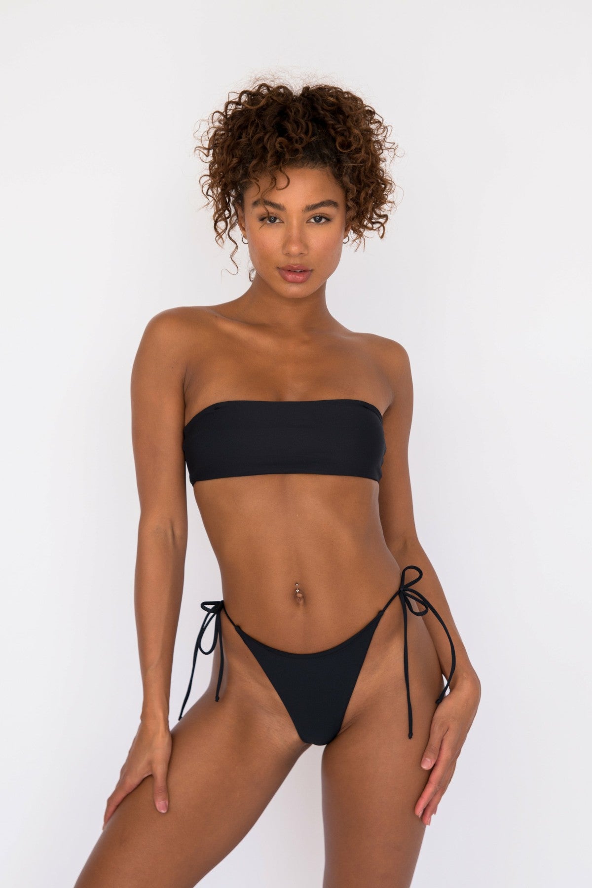 Skatie Annie Bikini Top in Black - Swim