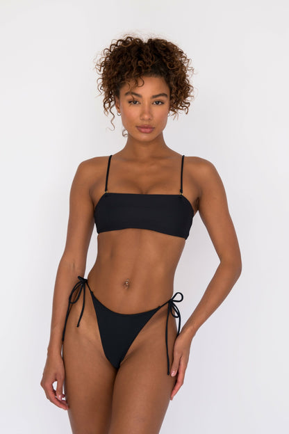 Skatie Annie Bikini Top in Black - Swim