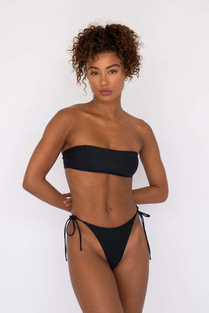 Skatie Annie Bikini Top in Black - Swim