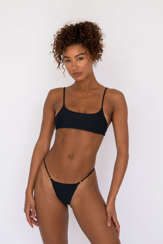 Skatie Maddie Bikini Top in Black - Swim