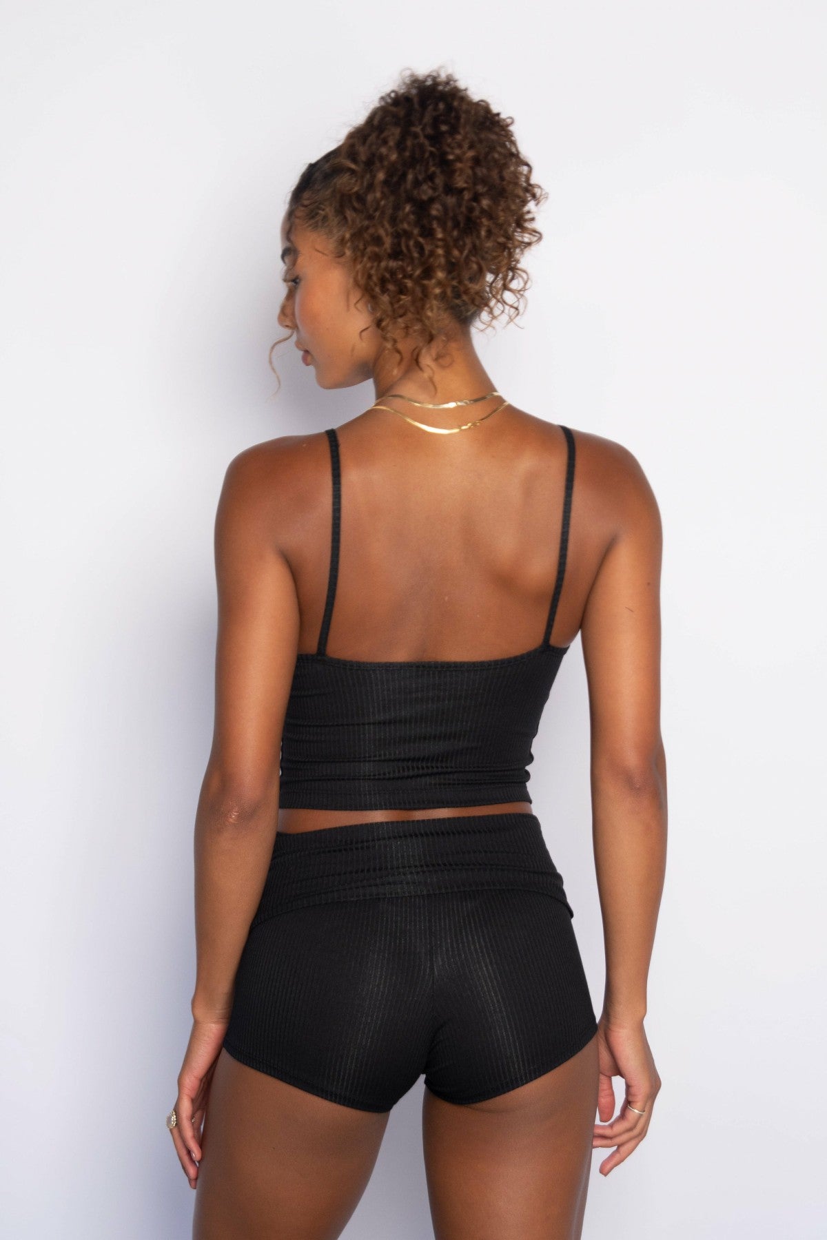 Skatie Perfect Tank Ribbed in Black - Clothing