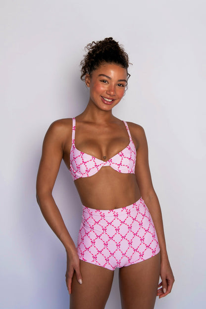 Skatie High Waist Bardot Bottom in Coquette - Sale|Swim