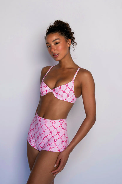 Skatie High Waist Bardot Bottom in Coquette - Sale|Swim