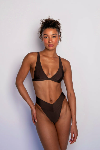 Skatie Calypso Top in Toasted - Swim